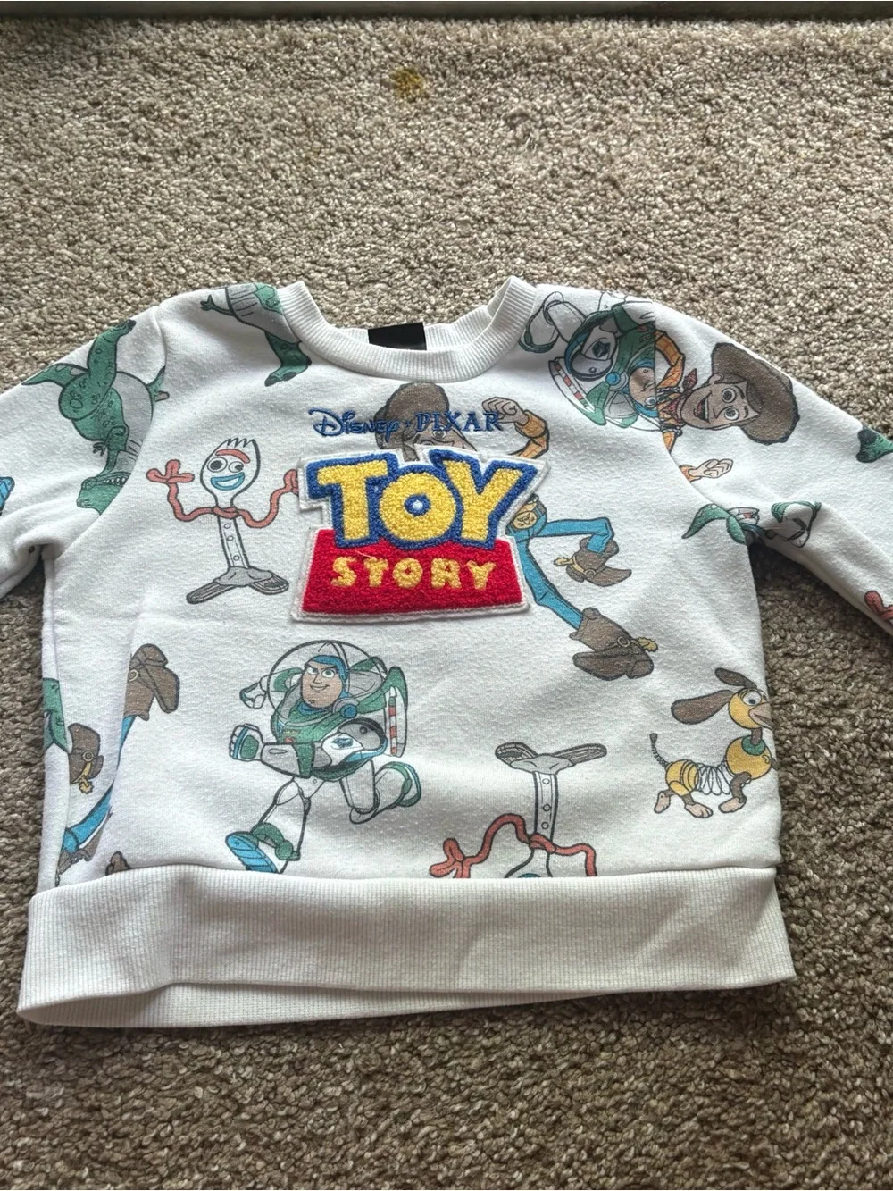 Disney Toy Story Allover Character Sweatshirt in White